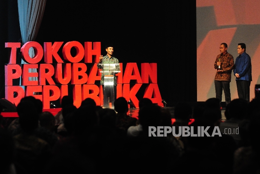 Malam Penganugerahan Tokoh Perubahan Republika 2015 di Jakarta, Senin (21/3). 