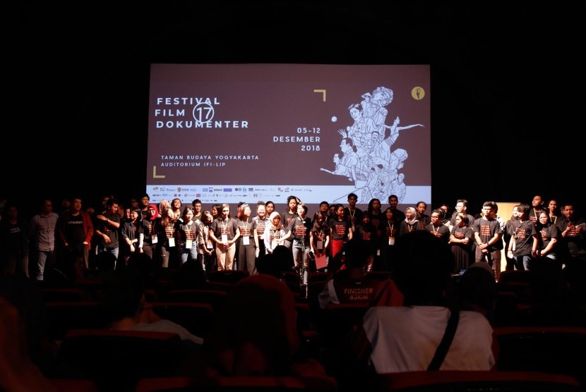 Malam pengenugerahan Festival Film Dokumenter 2018 di Societet Militair Taman Budaya Yogyakarta.