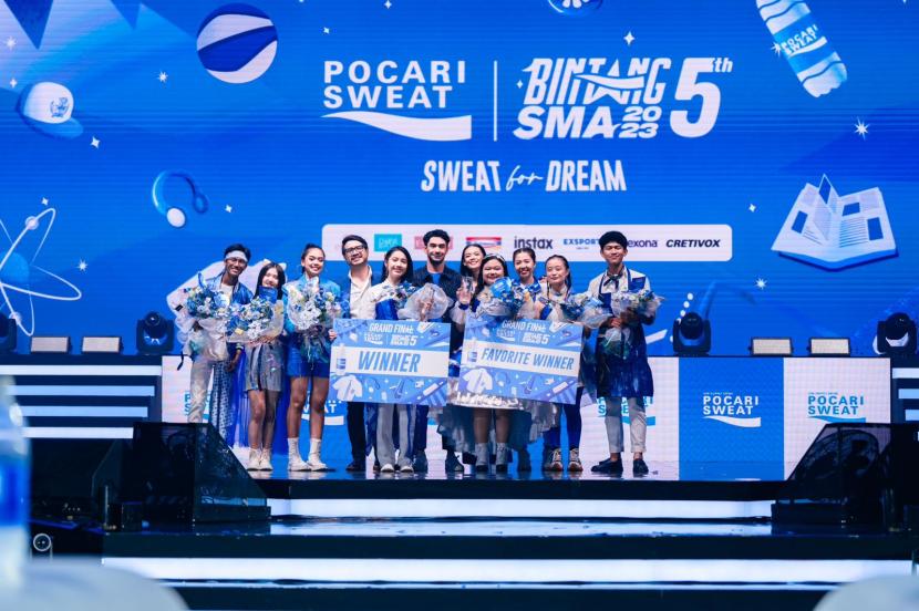 Malam puncak pagelaran pertunjukan finalis tujuh terbaik dari Pocari Sweat Bintang SMA 2023 digelar di Hall Basket Senayan, Jakarta, Sabtu (11/11/2023) lalu.