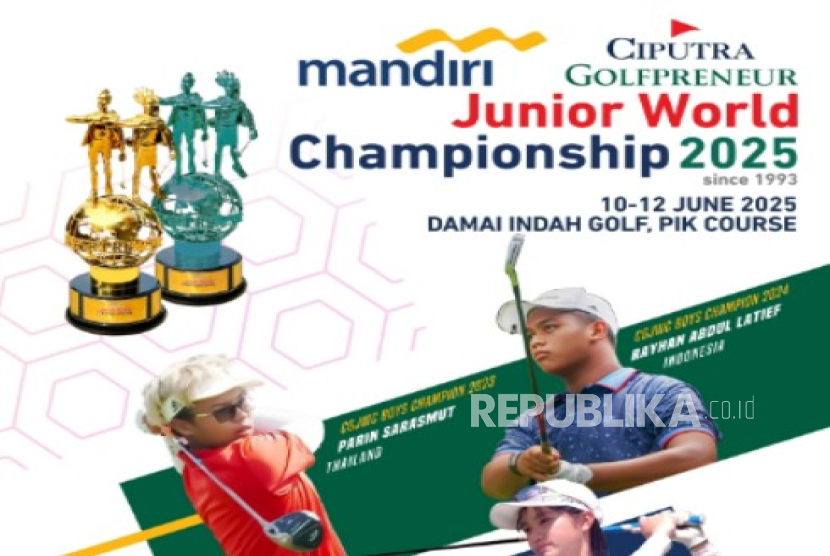 Mandiri Ciputra Golfpreneur Junior World Championship 2025. Turnamen golf junior bertaraf internasional ini akan digelar pada 10–12 Juni 2025 di Damai Indah Golf, PIK Course, Jakarta. 