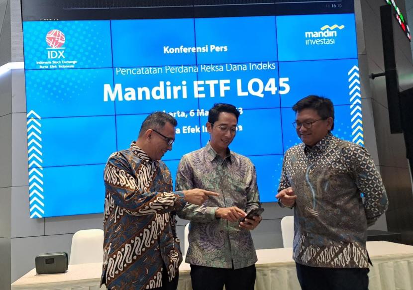 Mandiri Investasi resmi meluncurkan Reksa Dana ETF LQ45 di Bursa Efek Indonesia, Senin (6/3/2023).  