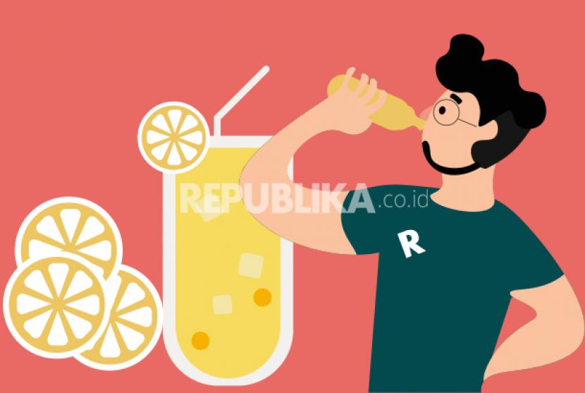 Manfaat mengonsumsi air lemon untuk tubuh (ilustrasi).