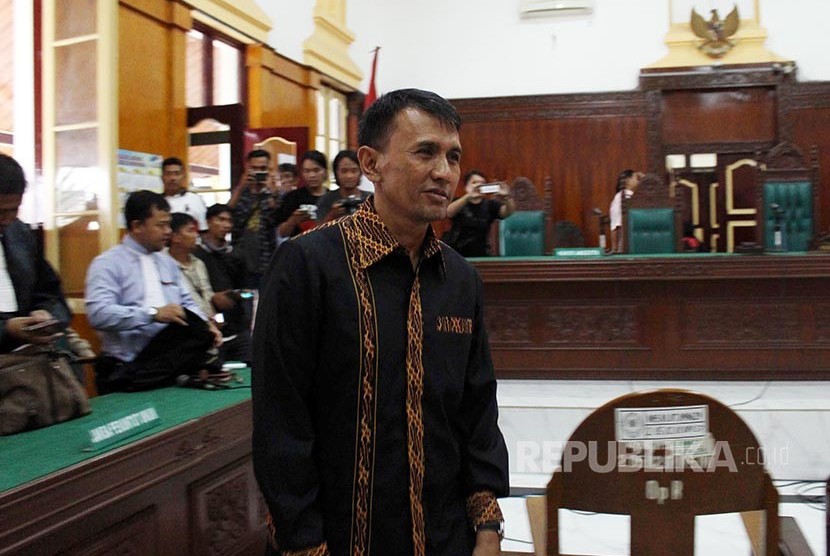 Mantan Gubernur Sumut yang menjadi terdakwa kasus suap anggota DPRD Sumut, Gatot Pujo Nugroho