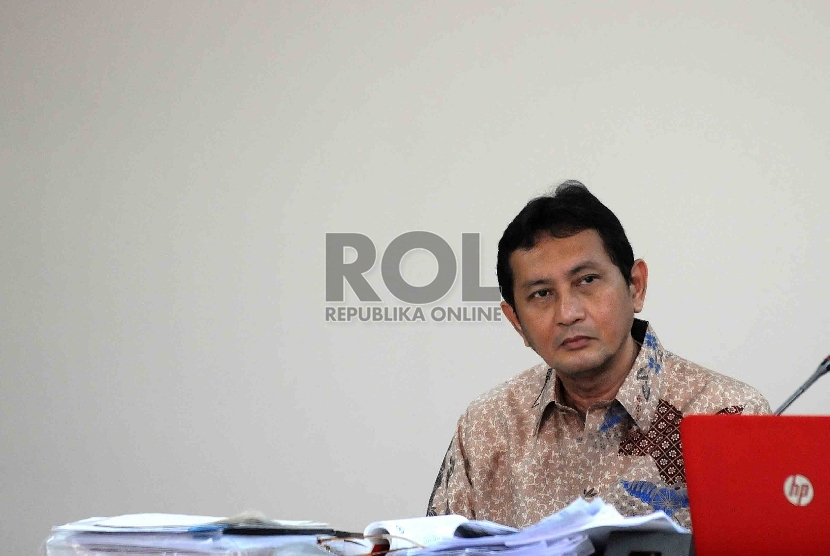 Mantan kepala dinas perhubungan DKI Jakarta, Udar Pristono menjalani sidang lanjutan dengan adenda mendengarkan keterangan saksi di Pengadilan Tipikor, Jakarta, Senin (18/5).