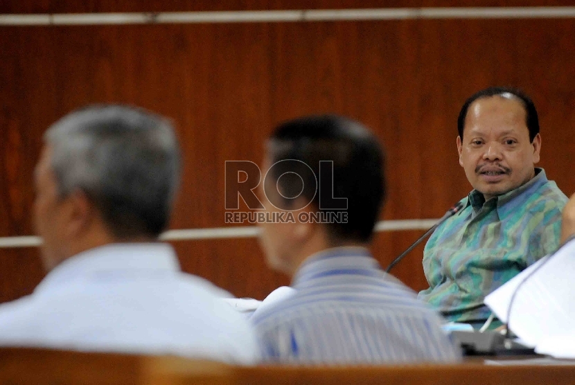 Mantan Ketua Komisi VII DPR Sutan Bhatoegana menjalani sidang lanjutan dengan agenda mendengarkan keterangan saksi di Pengadilan Tindak Pidana Korupsi, Jakarta, Senin (18/5).