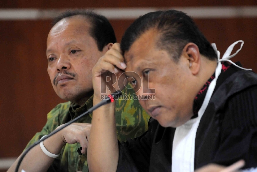 Mantan Ketua Komisi VII DPR Sutan Bhatoegana menjalani sidang lanjutan dengan agenda mendengarkan keterangan saksi di Pengadilan Tindak Pidana Korupsi, Jakarta, Kamis (21/5). 