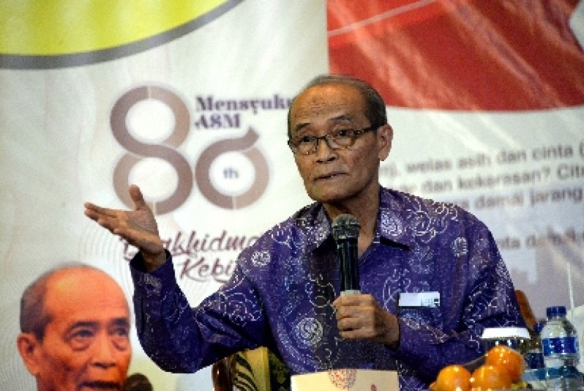 Mantan ketua umum PP Muhammadiyah Ahmad Syafii Maarif.