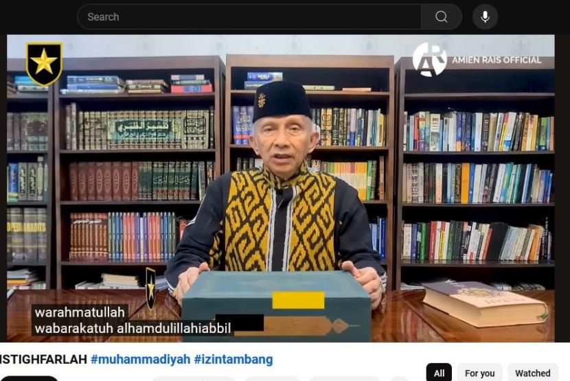 Mantan ketum PP Muhammadiyah, Prof Amien Rais.