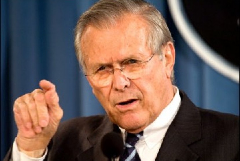 Mantan Menteri Pertahanan AS yang juga merupakan arsitek perang Afghanistan, Donald Rumsfeld