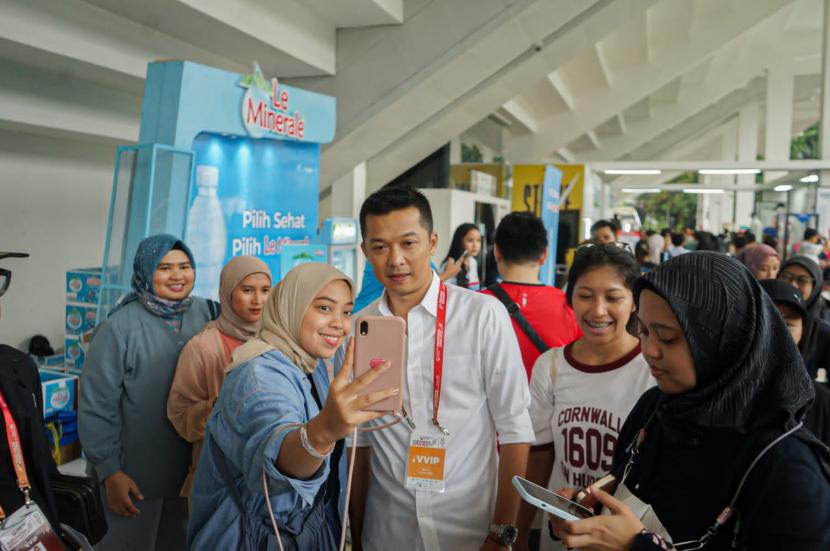 Mantan pebulu tangkis tunggal putra Indonesia, Taufik Hidayat, turut hadir di gelaran Indonesia Open 2023, Jumat (16/6/2023).