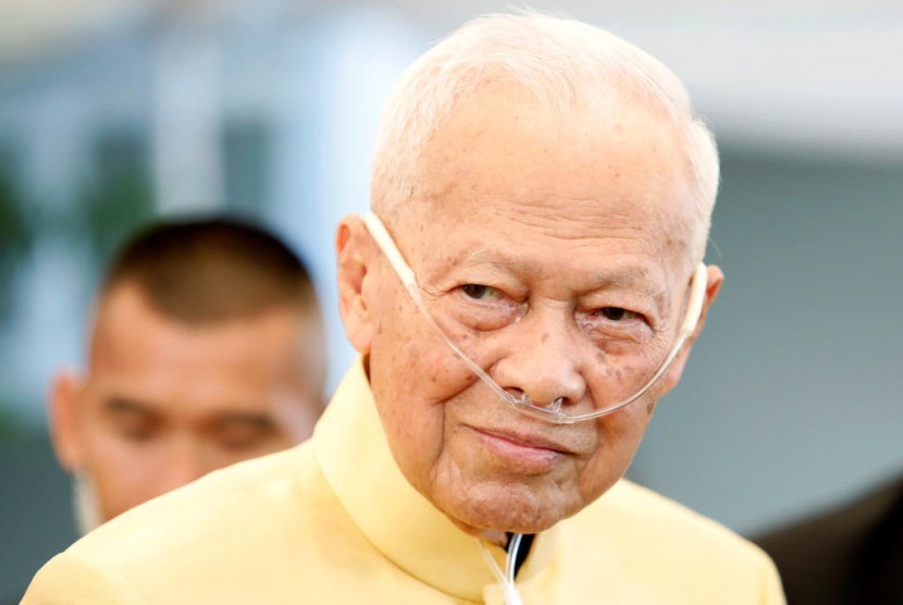 Mantan perdana menteri Thailand sekaligus penasihat Kerajaan yang paling berpengaruh Jenderal Prem Tinsulanonda meninggal dunia pada Ahad (26/5). Foto diambil pada 10 April 2019. 