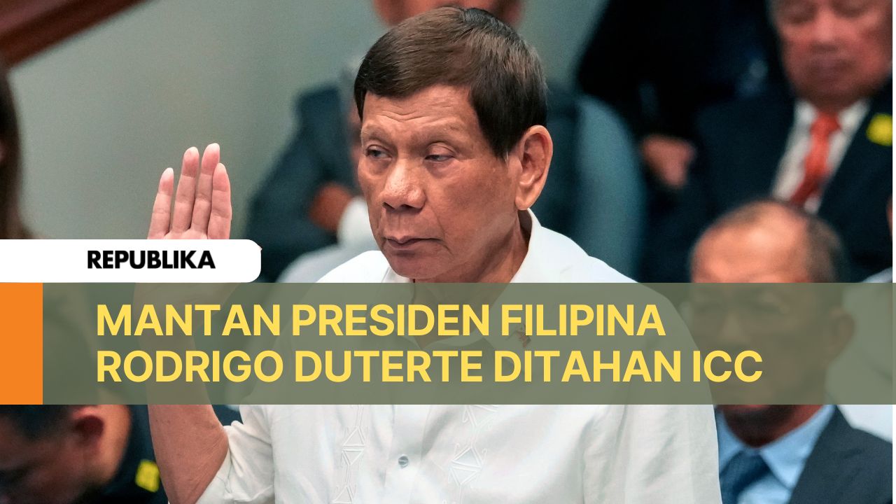 Mantan Presiden Filipina Rodrigo Duterte ditahan ICC  atas tuduhan kejahatan Tterhadap kemanusiaan.