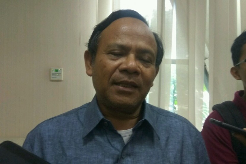 Mantan Rektor UIN Jakarta, Profesor Komarudin Hidayat di Kantor Kemenag, Rabu (20/3). 