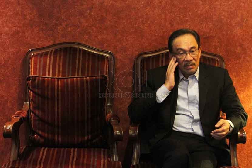 Mantan Wakil Perdana Menteri Malaysia Dato Seri Anwar Ibrahim. (Republika/ Yasin Habibi)