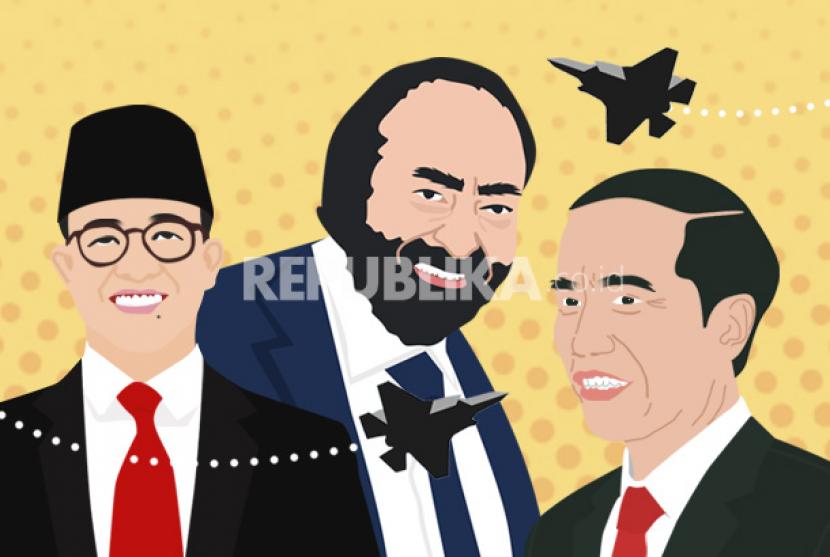 Ketum Nasdem Surya Paloh, Anies Baswedan dan Presiden Jokowi. Pengamat menilai hubungan Presiden Jokowi dan Nasdem tidak bisa diselamatkan.