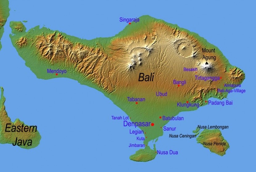 Map of Bali Province 