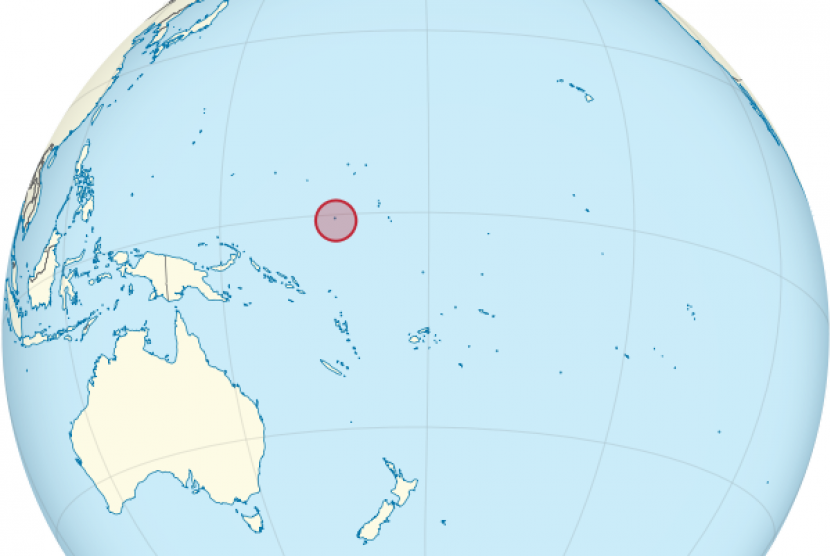 Map of Nauru (red circle)