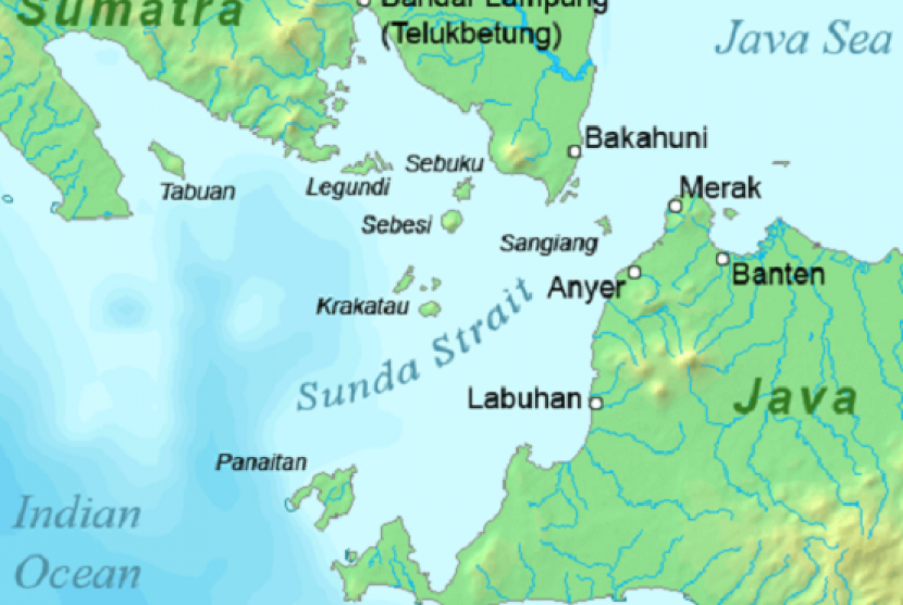 Master Plan of Tsunami Risk Management covers five tsunami-prone regions and is prioritized in Megathrust Mentawai, Sunda Strait, Java South Coast, Bali South Coast, Nusa Tenggara, and Papua. (Map of Sunda Strait)