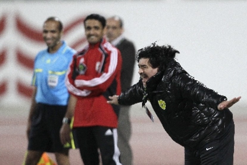 Maradona saat melatih klub Uni Emirat Arab, Al Wasl 