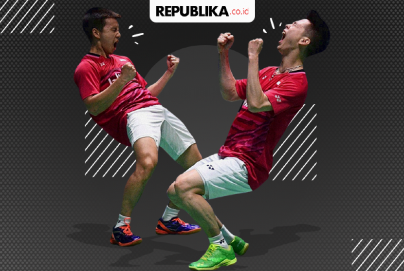 Marcus Fernaldi Gideon/Kevin Sanjaya Sukamuljo menjuarai Indonesia Terbuka 2019.