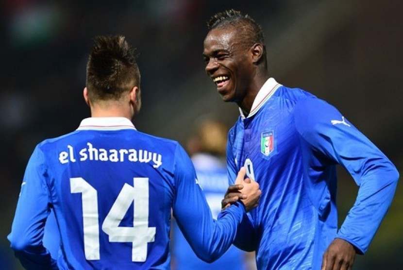 Mario Balotelli dan El Shaarawy saat berkostum timnas Italia