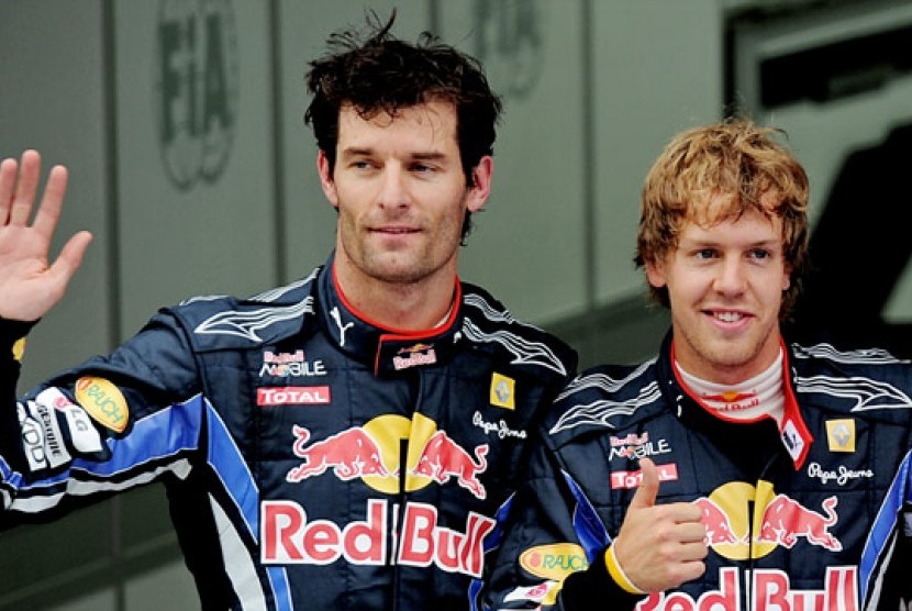 Mark Webber dan Sebastian Vettel