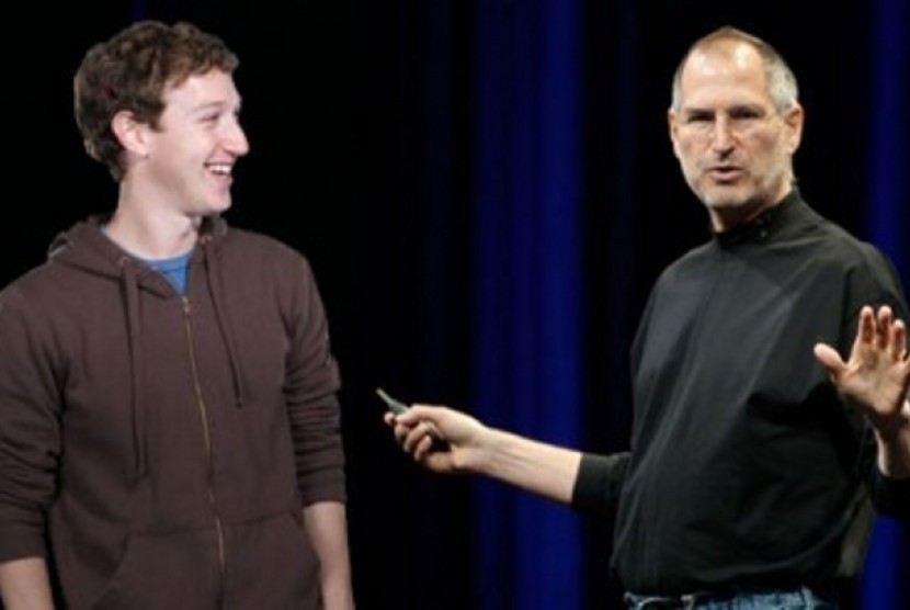 Mark Zuckerberg dan Steve Jobs