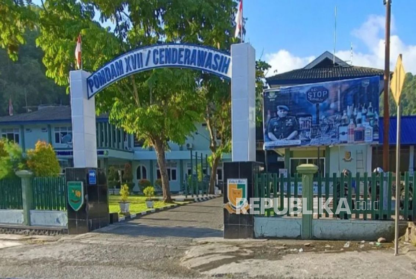 Markas Polisi Militer Kodam (Pomdan) XVII/Cendrawasih di Jayapura, Provinsi Papua.