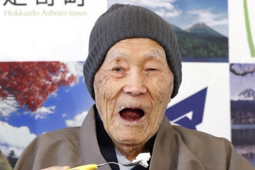 Masazo Nonaka dari Jepang diakui sebagai lelaki tertua di dunia dengan usia 112 tahun.