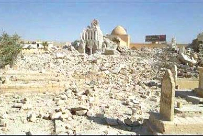 Masjid Al-Arba'in Tikrit yang dihancurkan ISIS September 2014