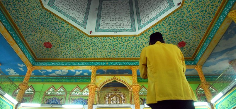 Masjid Al-Furqan dI kargo area Soekarno - Hatta. (Republika/Agung Supriyanto)