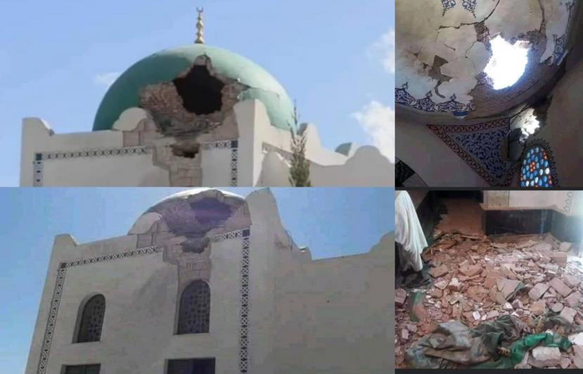 Masjid Al Nejashi yang rusak akibat konflik di Tigray.