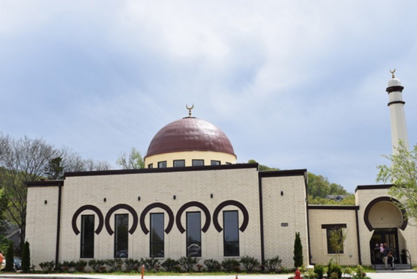 Jamaah masjid di Amerika Serikat diminta menjaga protokol kesehatan. Ilustrasi Masjid Bellevue di Islamic Center of Nashville, Amerika Serikat.