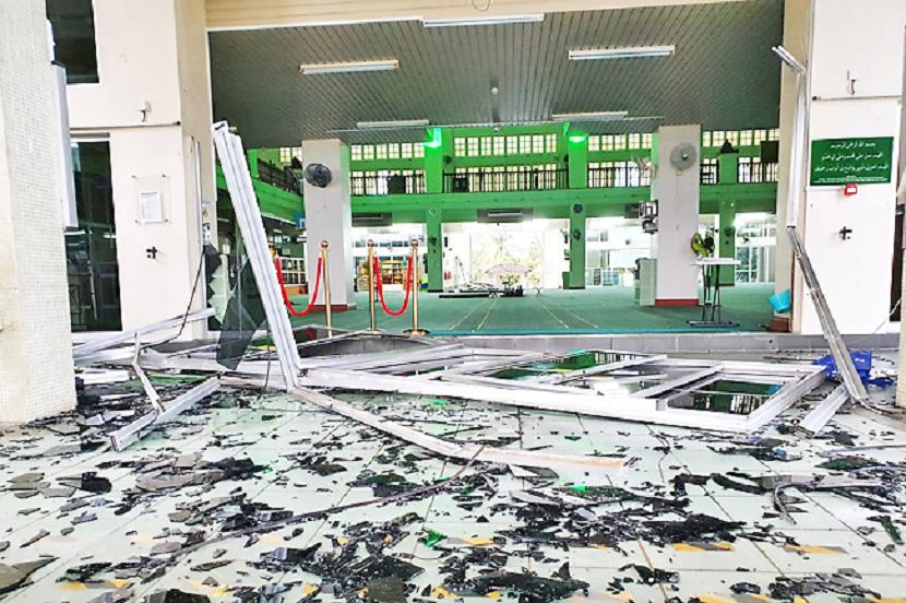 Masjid di Distrik Belait, Brunei Darussalam rusak karena cuaca buruk