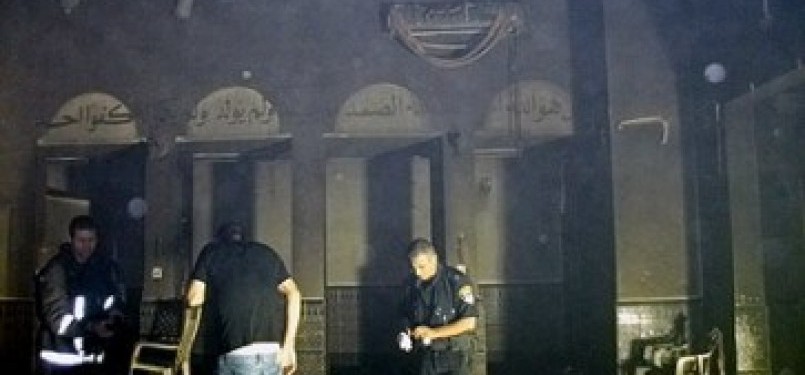 Masjid di Israel utara yang dibakar oleh pemukim Israel