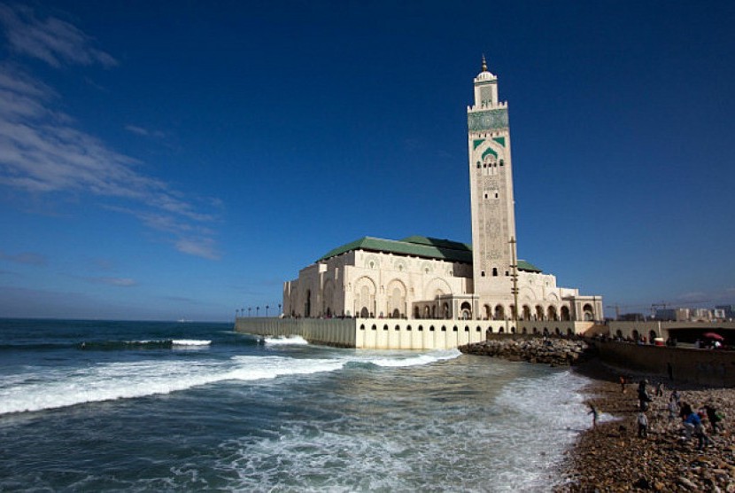 Masjid Hasan II di Casablanca, Maroko.