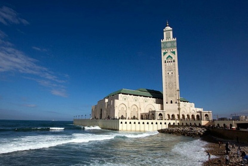 Masjid Hasan II di Casablanca, Maroko.