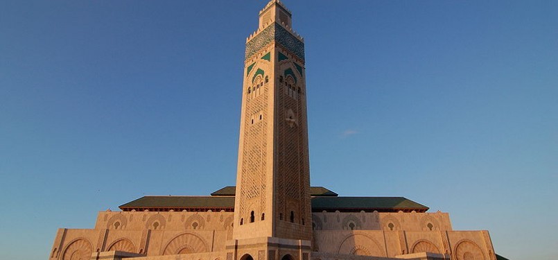 Masjid Hassan II yang terletak di Casablanca adalah masjid terbesar di Maroko 