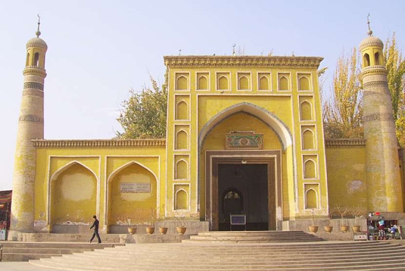 Masjid Id Kah, Xianjiang, Cina.