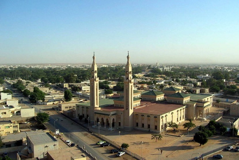  Masjid Jami' di Nouakchott, Mauritania.