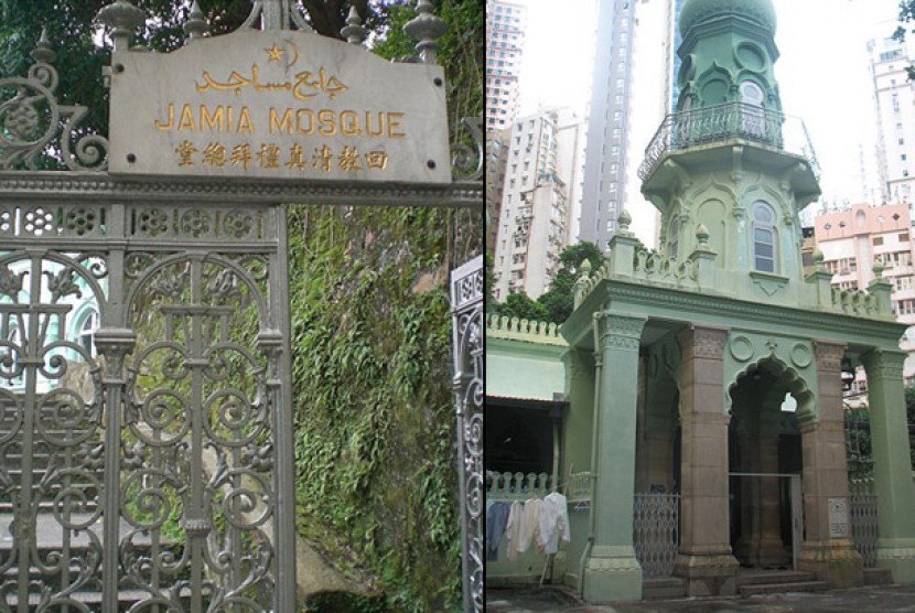 Masjid Jamia di Shelley Street, Hongkong. Salah satu masjid dengan nilai hostoris tinggi.