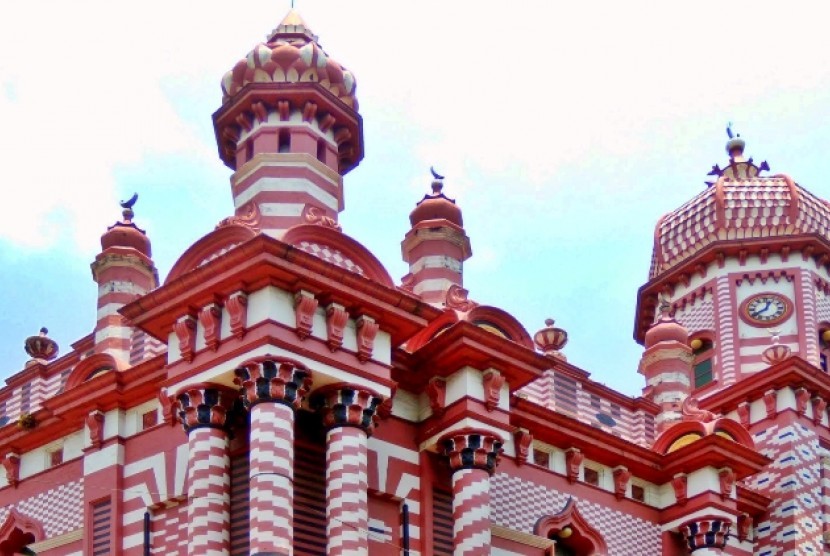 Masjid Jamiul Alfar Kolombo, Sri Langka.