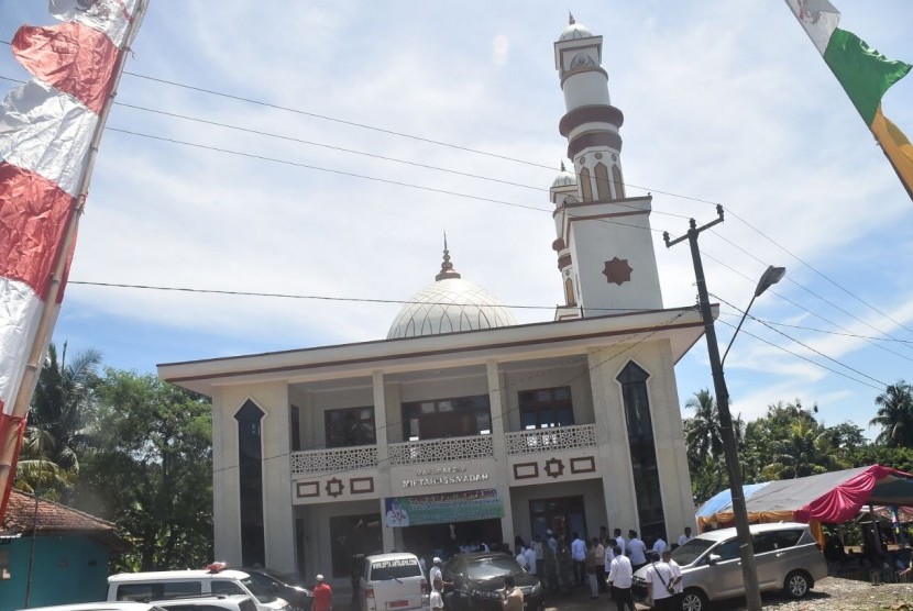 Masjid Miftahussaadah di Kabupaten Bogor yang diresmikan, Rabu (4/4).