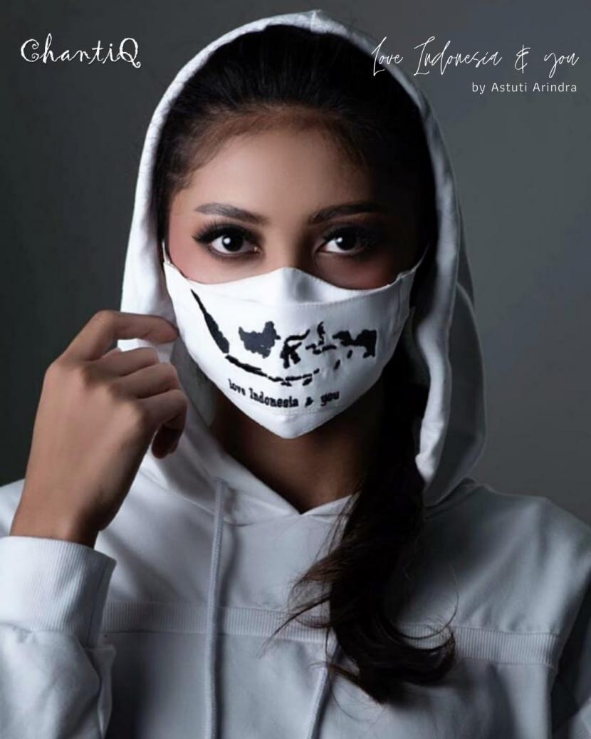Masker buatan Chantiq yang memasukkan unsur nasionalisme dengan nama 