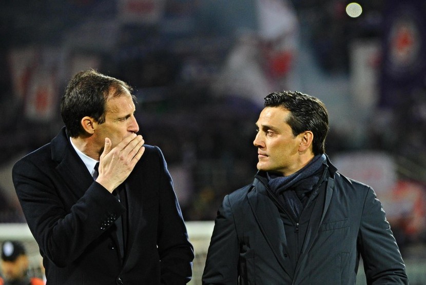 Massimiliano Allegri (kiri) dan Vincenzo Montella (kanan)