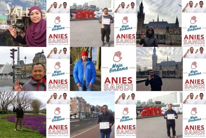 Masyarakat Indonesia di Belanda mendeklarasikan dukungan kepada Anies Baswedan dan Sandiaga Uno untuk memenangkan Pilkada di Jakarta 2017.