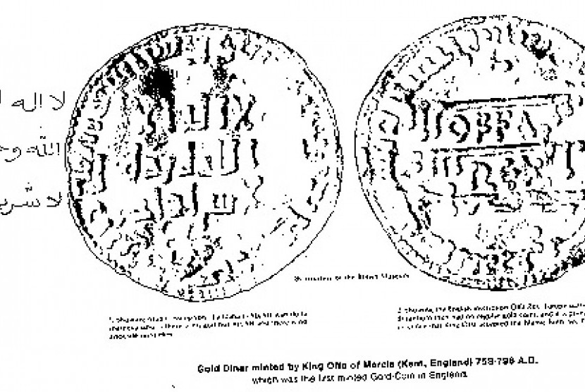 Mata uang kerajaan Mercia Inggris bertuliskan syahadat (ilustrasi)