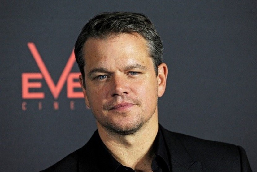 Matt Damon saat tampil dalam Premier Elysium di Sydney, Australia