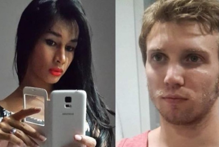 Mayang Prasetyo, transgender asal Indonesia (kiri) dan pasangannya Marcus Volke. Mayang terbunuh pada Oktober 2014 di Brisbane, Australia.