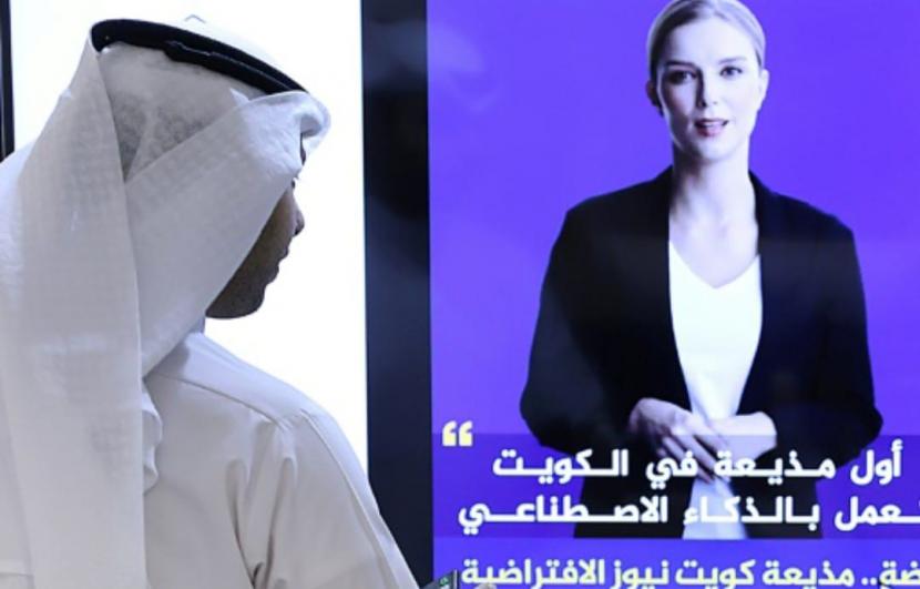 Media Kuwait telah meluncurkan presenter berita virtual yang dihasilkan menggunakan kecerdasan buatan (AI)./ilustrasi